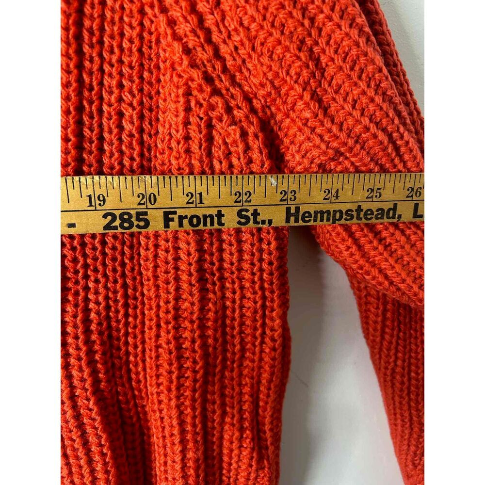 NWT ANA Sweater Womens Size XXL Orange VNeck Ribbed Knit Long Sleeve Loose Fit - Picture 3 of 5